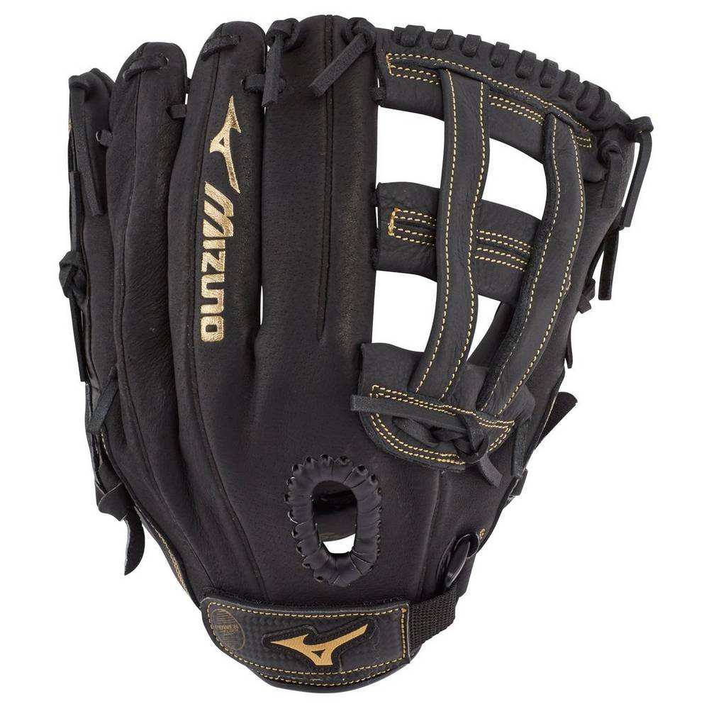 Guanti Mizuno Premier Series Slowpitch 12" Uomo - Nere/Oro - 60723-IBRS